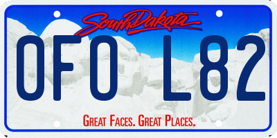 SD license plate 0FOL82
