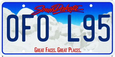 SD license plate 0FOL95
