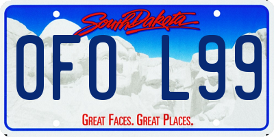 SD license plate 0FOL99