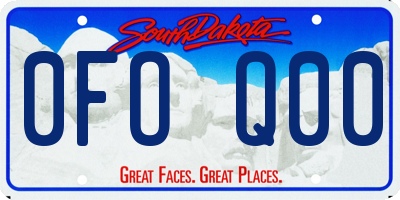 SD license plate 0FOQ00