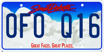 SD license plate 0FOQ16