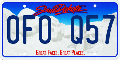 SD license plate 0FOQ57
