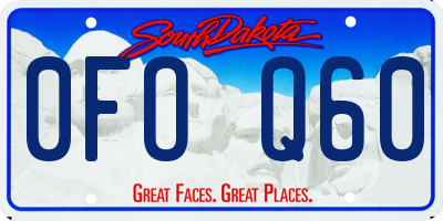 SD license plate 0FOQ60