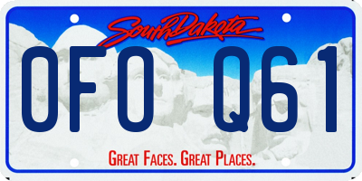 SD license plate 0FOQ61