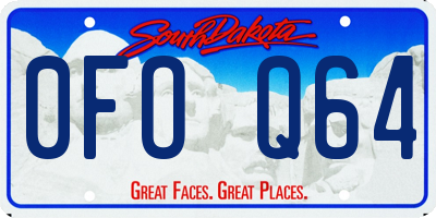 SD license plate 0FOQ64