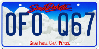 SD license plate 0FOQ67