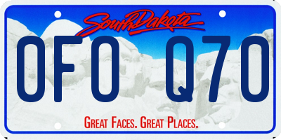 SD license plate 0FOQ70