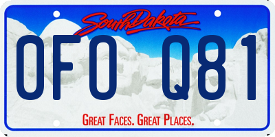 SD license plate 0FOQ81