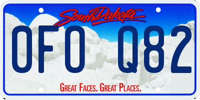 SD license plate 0FOQ82