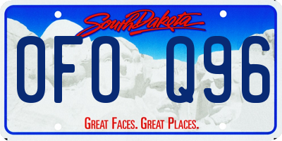 SD license plate 0FOQ96