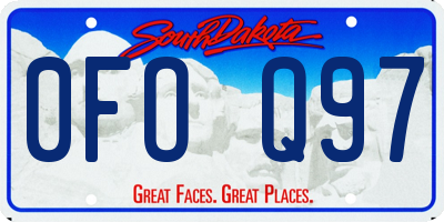SD license plate 0FOQ97