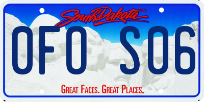 SD license plate 0FOS06