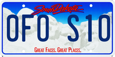 SD license plate 0FOS10