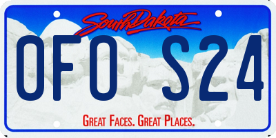 SD license plate 0FOS24