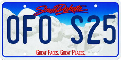 SD license plate 0FOS25
