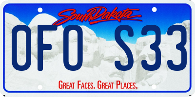 SD license plate 0FOS33