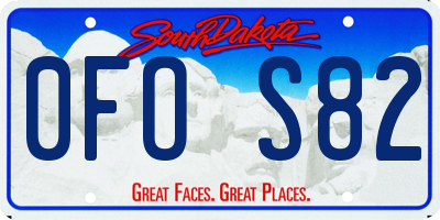 SD license plate 0FOS82
