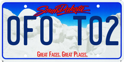 SD license plate 0FOT02