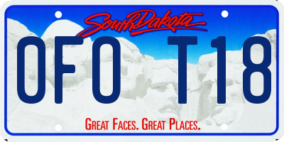 SD license plate 0FOT18