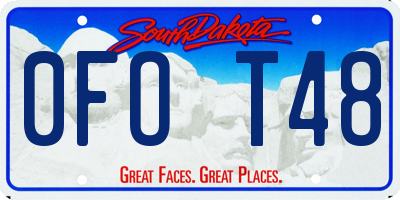 SD license plate 0FOT48