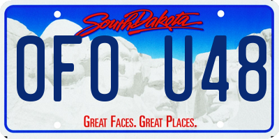 SD license plate 0FOU48