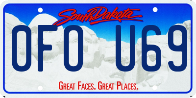 SD license plate 0FOU69