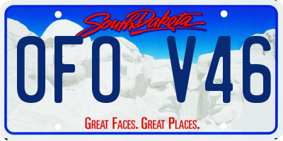 SD license plate 0FOV46