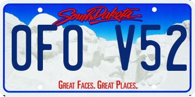 SD license plate 0FOV52