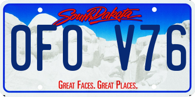 SD license plate 0FOV76
