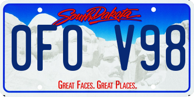 SD license plate 0FOV98
