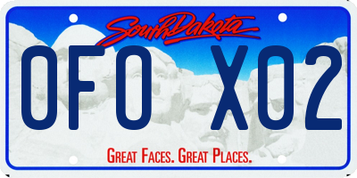 SD license plate 0FOX02
