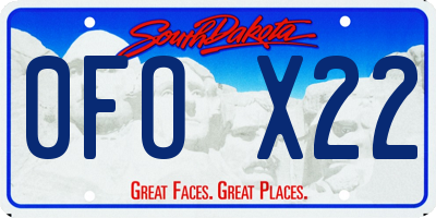 SD license plate 0FOX22