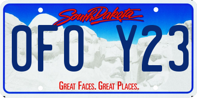 SD license plate 0FOY23