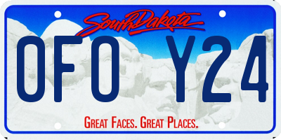 SD license plate 0FOY24