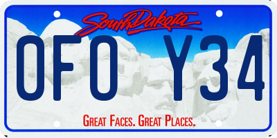 SD license plate 0FOY34