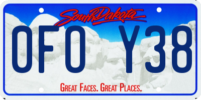 SD license plate 0FOY38