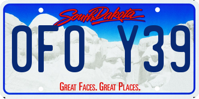 SD license plate 0FOY39