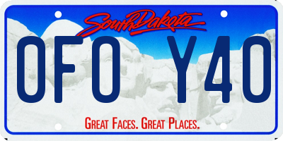 SD license plate 0FOY40