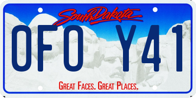 SD license plate 0FOY41