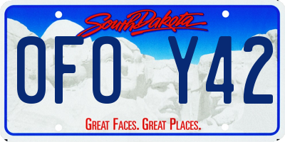 SD license plate 0FOY42