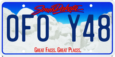 SD license plate 0FOY48