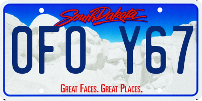 SD license plate 0FOY67