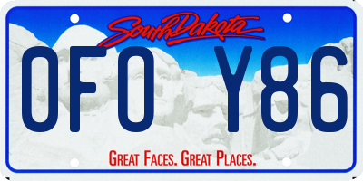 SD license plate 0FOY86
