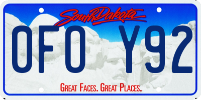 SD license plate 0FOY92