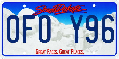 SD license plate 0FOY96