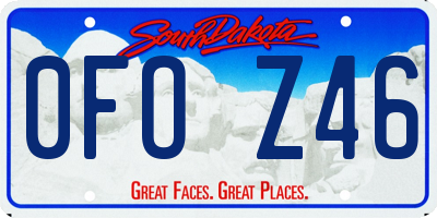 SD license plate 0FOZ46