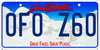 SD license plate 0FOZ60
