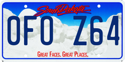 SD license plate 0FOZ64