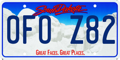 SD license plate 0FOZ82