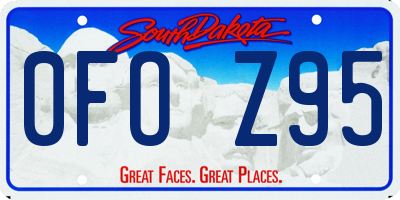 SD license plate 0FOZ95